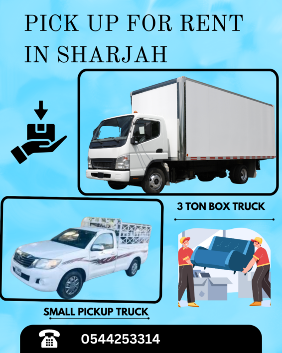 movers and packers in jvc dubai pickup for rent in sharjah