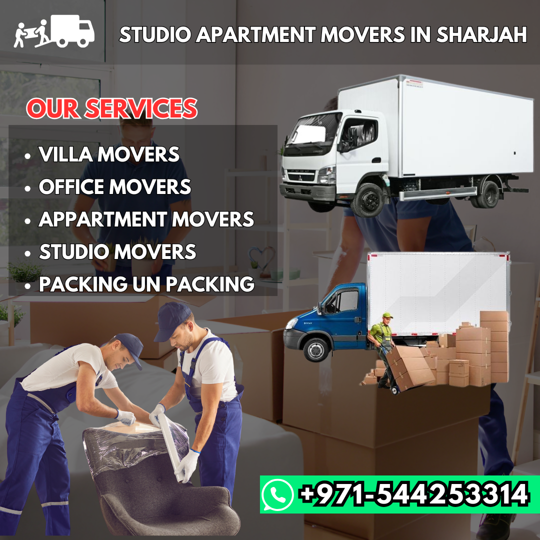 studio apartment movers in Sharjah